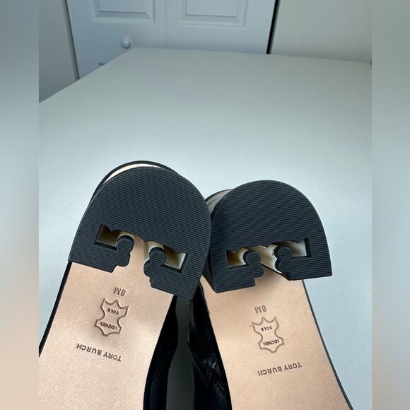 Tory Burch Casual Zip Up Bootie Black Leather Block Heel Ankle Boot Size 8 NWOB - Picture 9 of 9